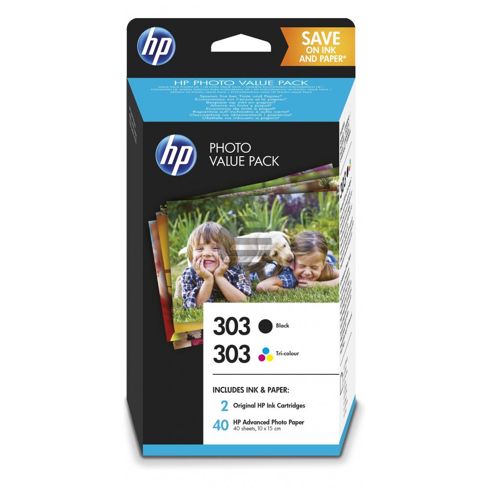 HP Tintendruckkopf cyan/magenta/gelb, schwarz (Z4B62EE, 303)