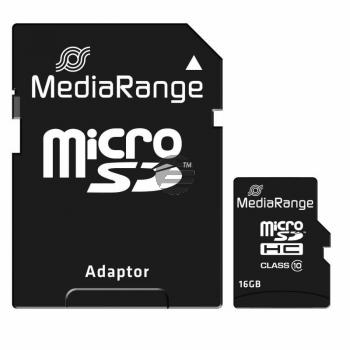 MEDIARANGE SDHC SPEICHERKARTE 16GB MR958 Klasse 10 mit SD Adapter