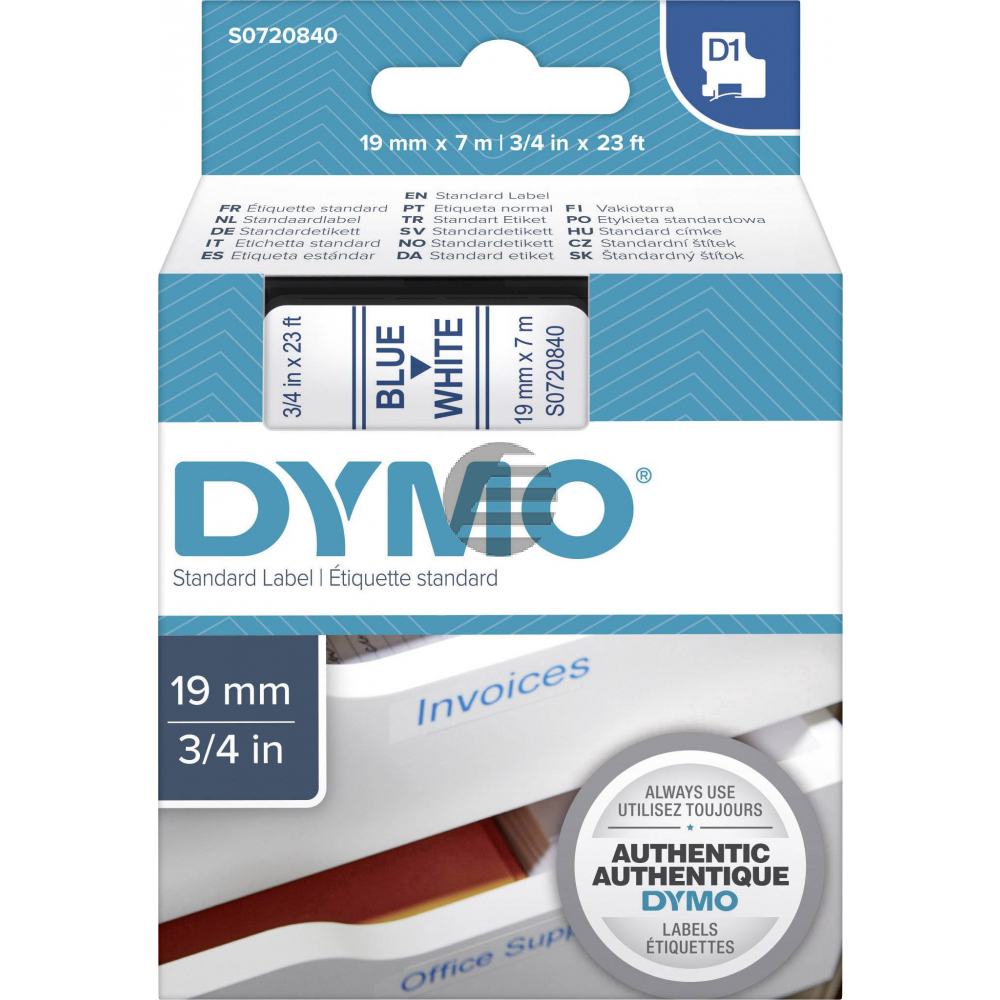 Dymo Schriftbandkassette schwarz/weiß (45804)