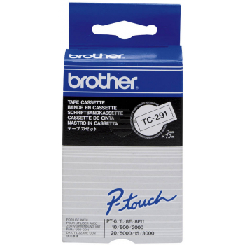 Brother Schriftbandkassette schwarz/weiß (TC-291)
