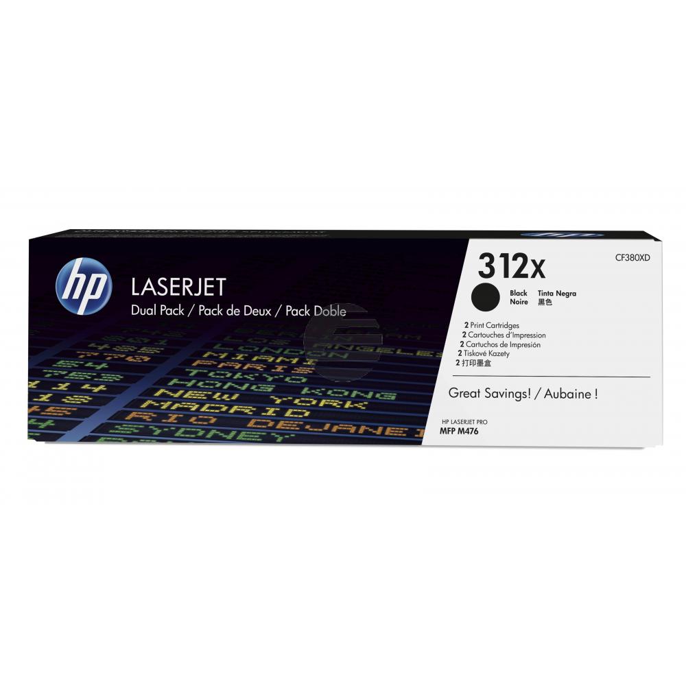 HP Toner-Kartusche 2 x schwarz HC (CF380XD, 312XD)