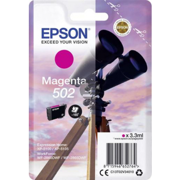 Epson Tintenpatrone magenta SC (C13T02V34020, 502)
