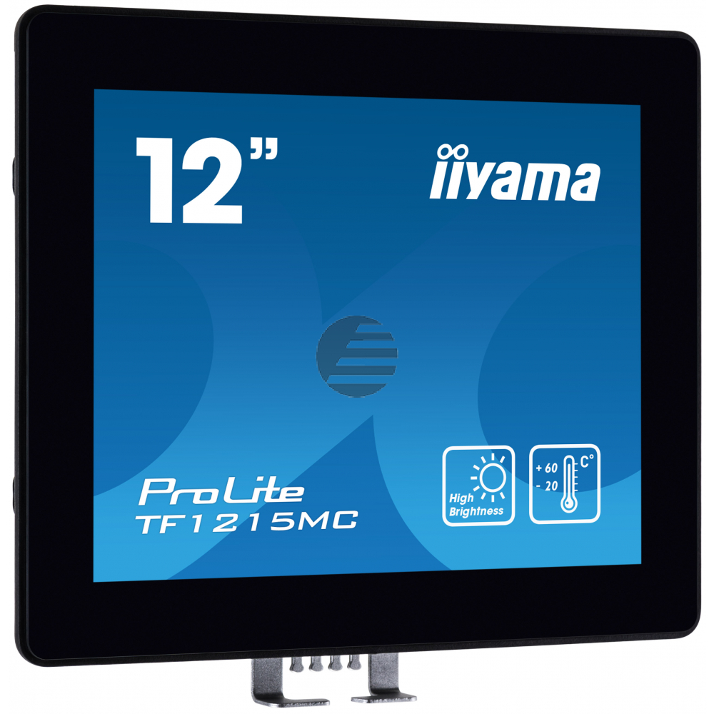 12,1" PCAP Bezel Free 10P Touch, 1024x768,  DisplayPort, HDMI, VGA, 450cd/m2 , 1000:1, USB Interface, Through Glass , IP65 front