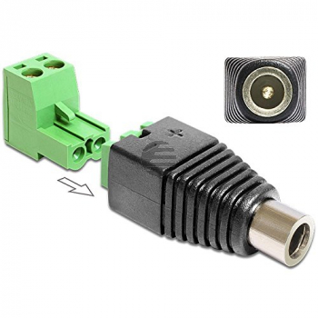 Adapter DC 5,5 x 2,5 mm Buchse > Terminalblock 2 Pin 2-teilig