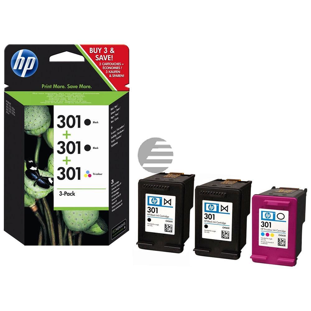 HP Tintendruckkopf cyan/magenta/gelb, 2 x schwarz (E5Y87EE, 301)