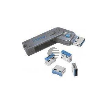 LogiLink USB Port Schloss, 1 Schlüssel und 4 Schlösser