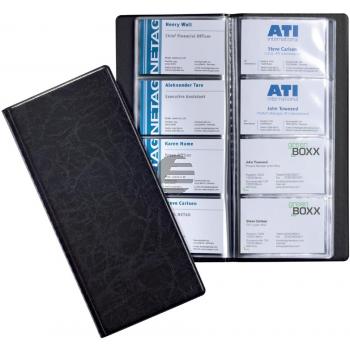 Durable Visitenkartenbuch schwarz genarbte Folie 253 x 115mm