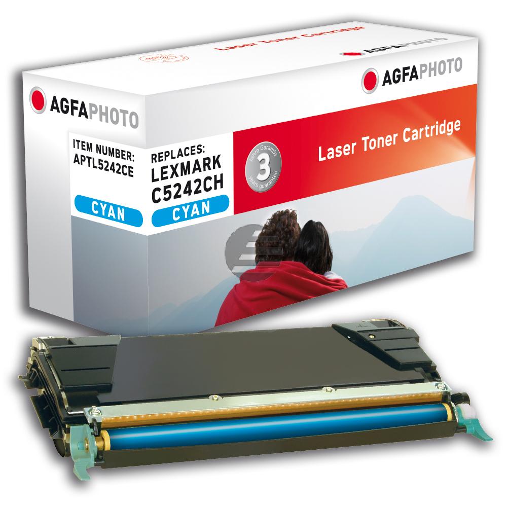 Agfaphoto Toner-Kartusche cyan HC (APTL5242CE) ersetzt C5242CH