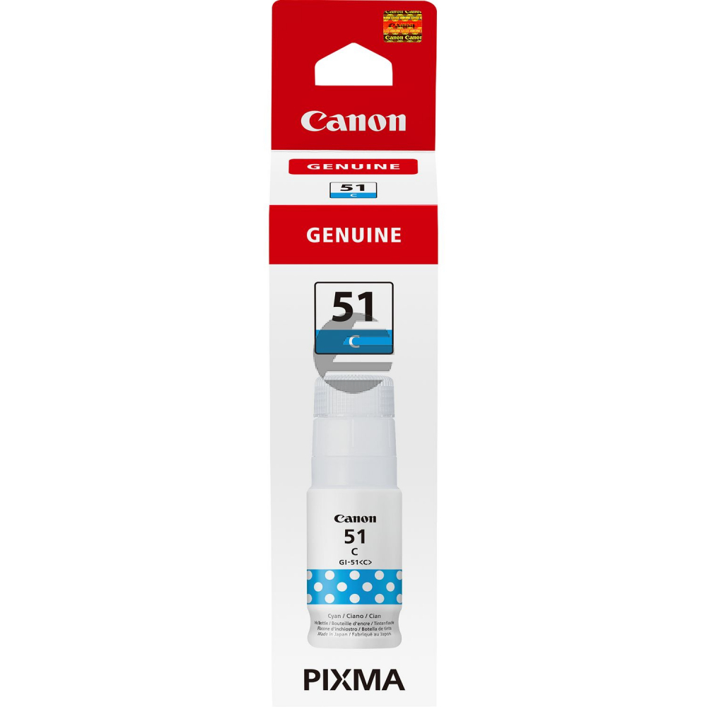 Canon Tintennachfüllfläschchen cyan (4546C001, GI-51C)