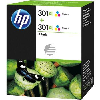 HP Tintendruckkopf 2 x cyan/magenta/gelb (D8J46AE, 301XL)
