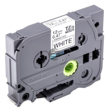 TZE231S BROTHER PT 12mm WEISS-SCHWARZ Schriftband 4m laminiert