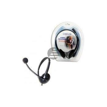 LogiLink Stereo Headset Kopfhörer mit Mikrofon Deluxe