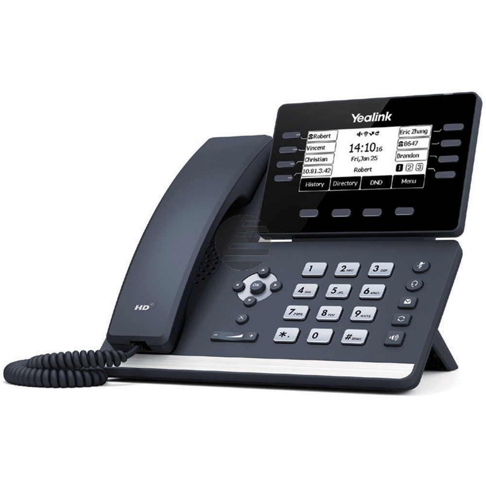 Yealink SIP-T53W, VoIP-Telefon (SIP), ohne Netzteil, PoE