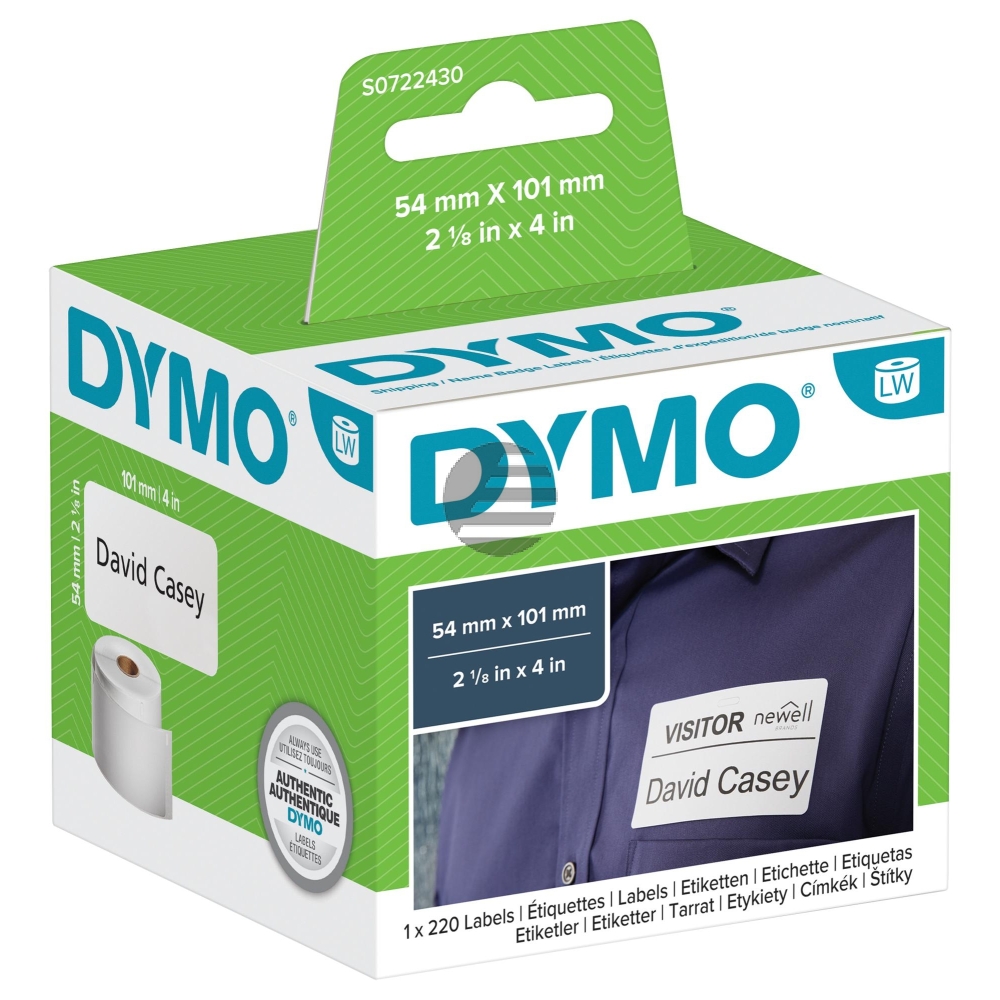 Dymo Versand-Etiketten weiß 54mm x 101mm (S0722430, 99014)