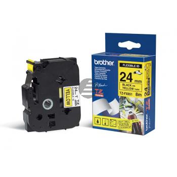 Brother Schriftbandkassette schwarz/gelb (TZE-FX651)