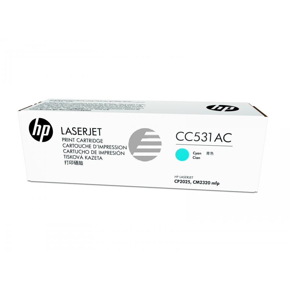 HP Toner-Kartusche Contract (nur für Vertragskunden) cyan (CC531AC, 304AC)