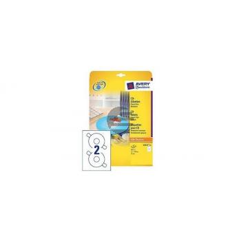AVERY ZW. CD-Etiketten 117mm L6015-25 Universal, weiss 25Bl./2Stk.