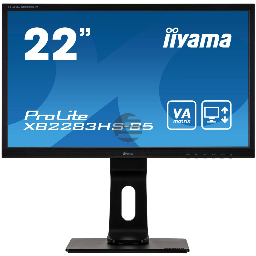 21,5" 1920x1080, 13cm Height Adj. Stand, Pivot, 250cd/m2, Speakers, VGA, HDMI, DisplayPort, 4ms