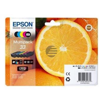 Epson Tintenpatrone gelb, magenta, photo schwarz, schwarz, cyan (C13T33374510, T3337)