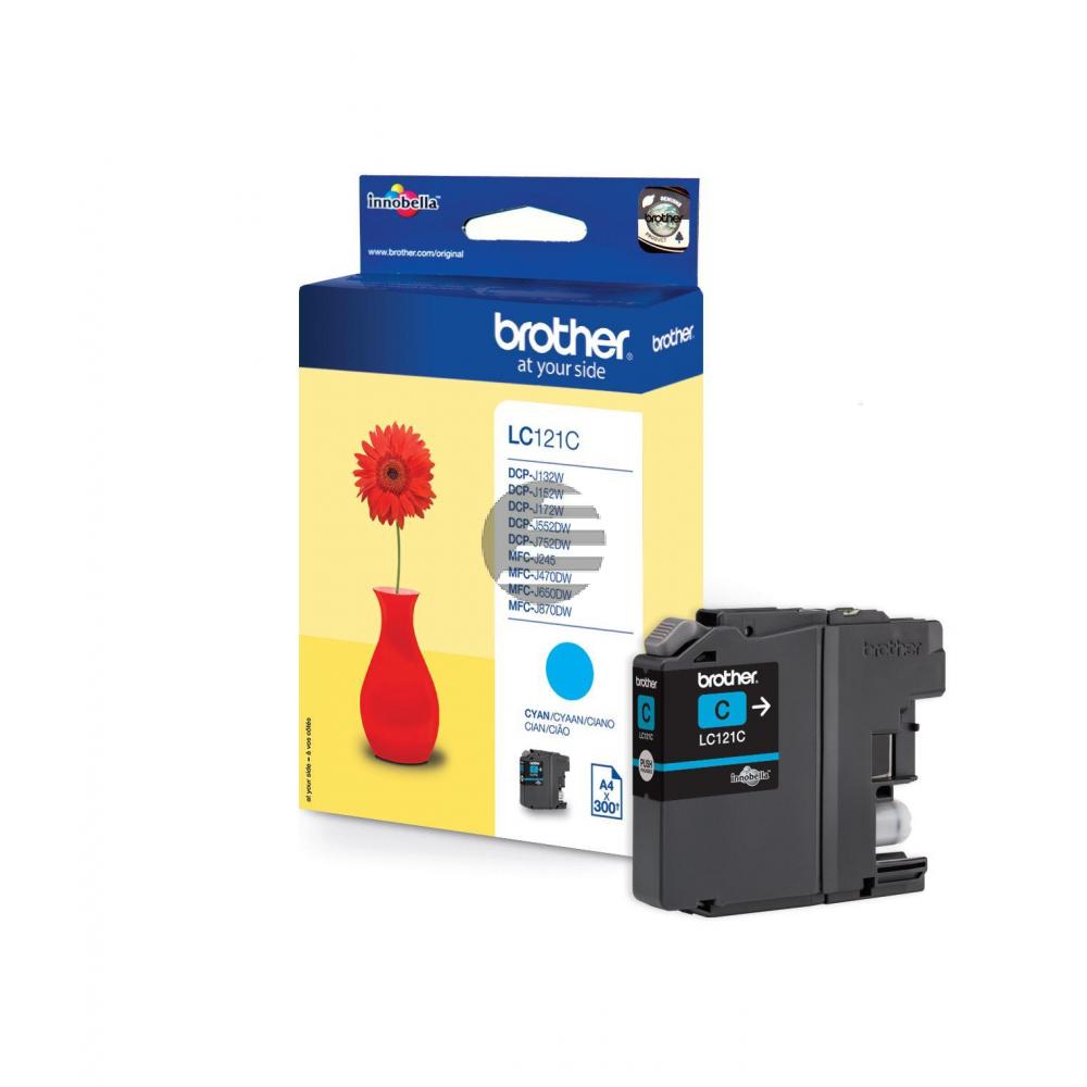 Brother Tintenpatrone Blister cyan (LC-121CBP)