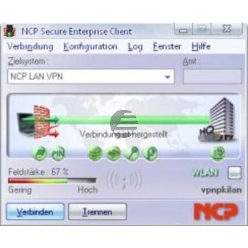 Ncp Secure Entry Vpn/Pki Client für Windows 2000/Xp 32-und 64 Bit und Vista 32-und 64- Bit 1-9 User