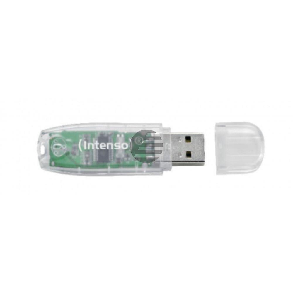 INTENSO USB STICK 2.0 32GB TRANSPARENT 3502480 Rainbow Line