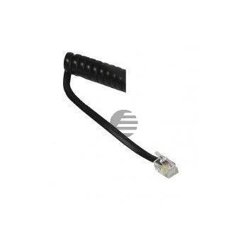 Telefonhörerkabel 2m, (Spiralkabel) RJ10, schwarz