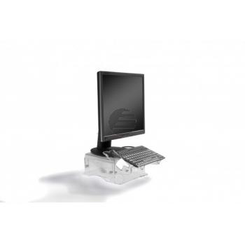 BNEQDM150 BAKKER MONITORSTAENDER Q-Desk Manager150 transparent Kunststoff