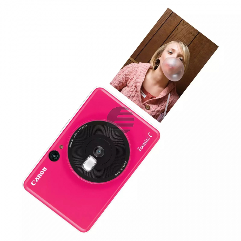 Canon Zoemini C - Digitalkamera - Kompaktkamera mit PhotoPrinter - 5.0 MPix - Bubblegum Pink