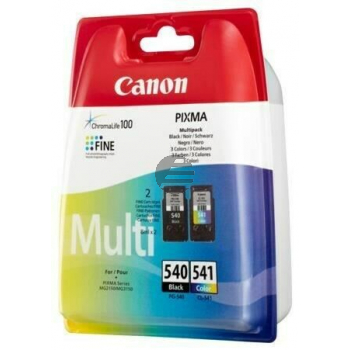 Canon Tintenpatrone cyan/magenta/gelb, schwarz, schwarz/farbig (5225B007, CL-541, PG-540)