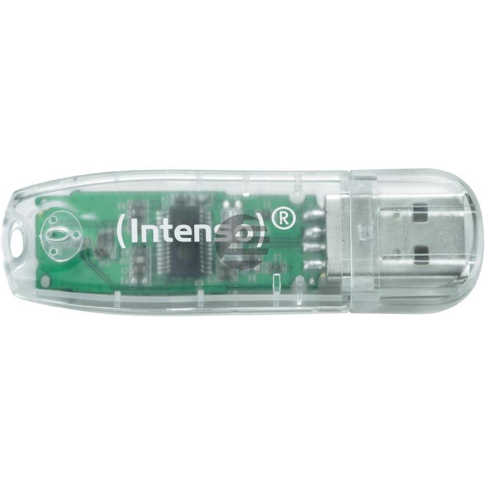 INTENSO USB STICK 2.0 32GB TRANSPARENT 3502480 Rainbow Line