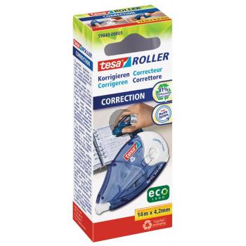 Tesa Korrekturroller Eco Logo 4,2 mm x 14 m weiß nachfüllbar