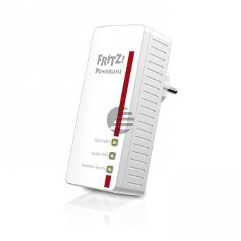 AVM Fritz!Powerline 540 E WLAN für die Steckdose LAN Anschluß 500Mbit/s 128-Bit-AES Verschl.