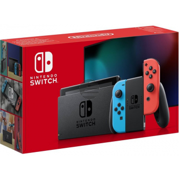 Nintendo Switch Konsole V2, neon-rot / neon-blau