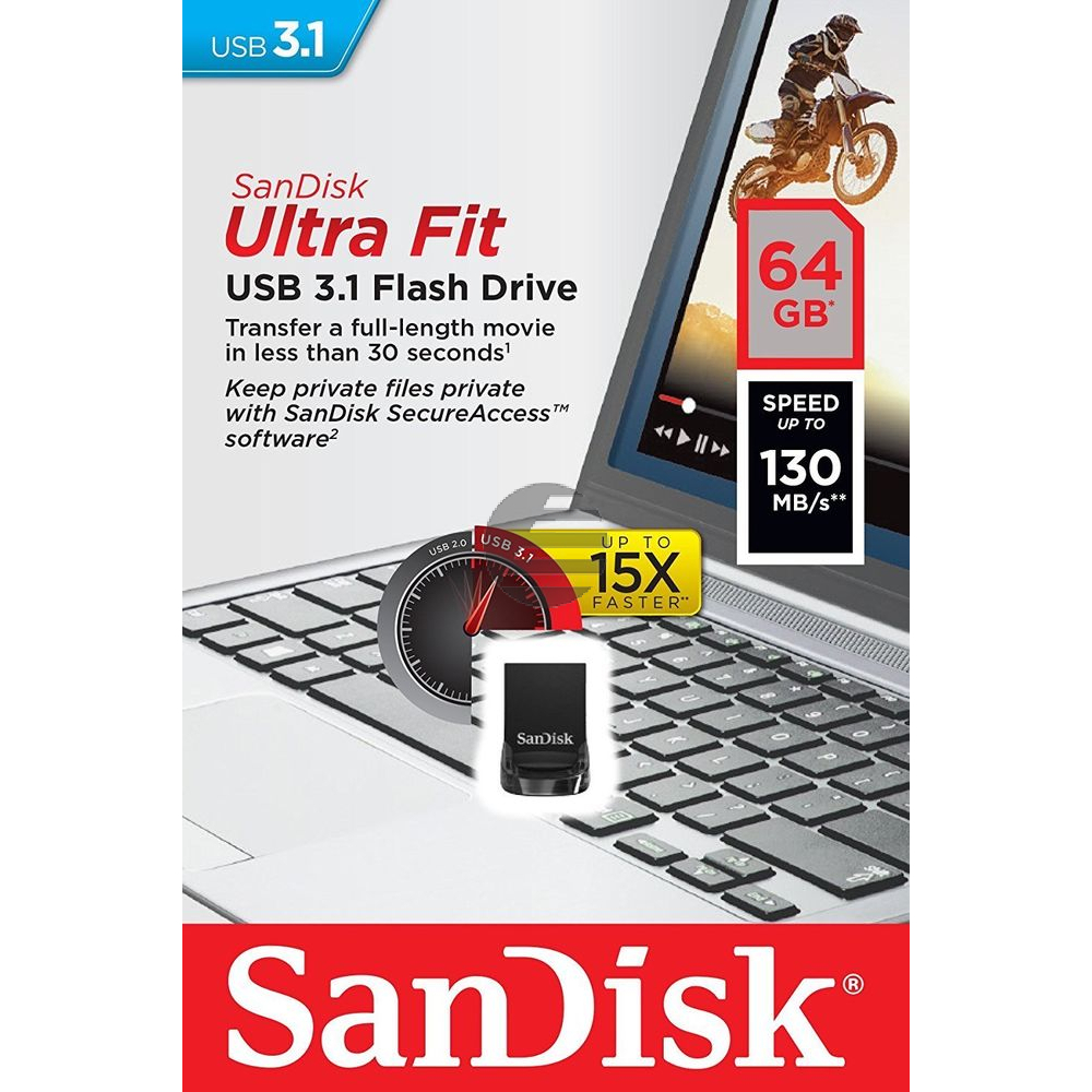 SANDISK Ultra Fit 64GB SDCZ430-064G-G46 USB 3.1